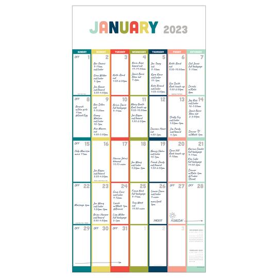 2023 Rainbow Blocks Big Grid Wall Calendar Michaels 2023 rainbow blocks big grid wall calendar michaels